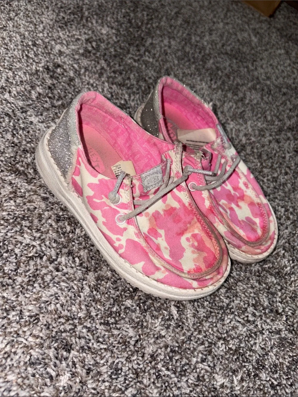Pink Cow print Hey Dudes
